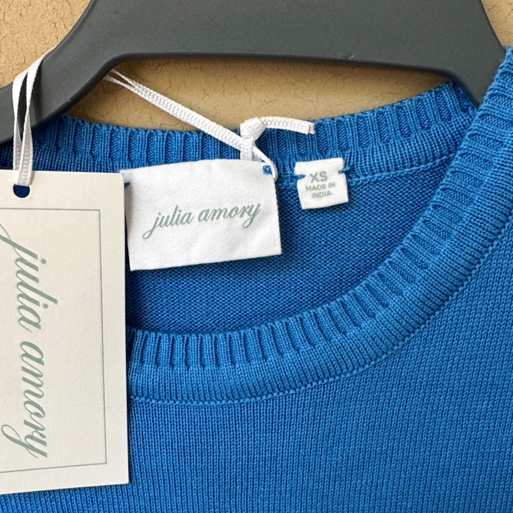 Julia Amory Cornflower Blue Tippi Sleeveless Knit Top - Picture 7 of 7